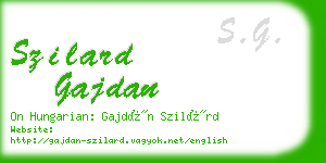 szilard gajdan business card